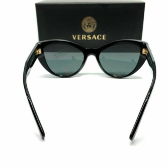 NEW Versace Women\'s Black and Grey Cat Eye Sunglasses!